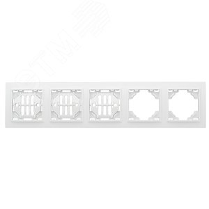 Рамка 5-местная горизонтальная Минск белая