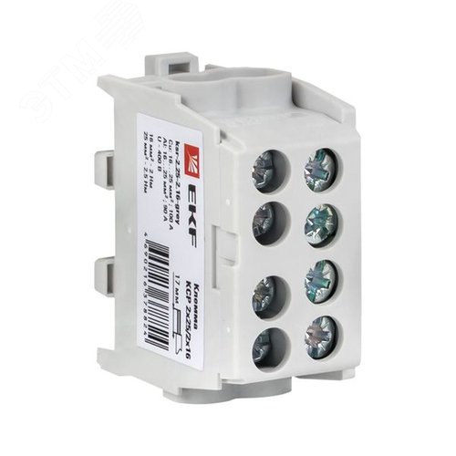 Клемма распределительная КСР с двойным винтом 2x25/2x16 серая PROxima - EKF