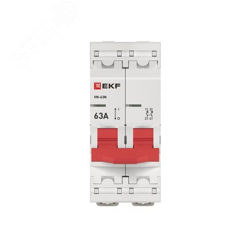 Выключатель нагрузки (ВН) двухполюсный 2P 63А ВН-63N S63263 PROXIMA EKF - фото 4