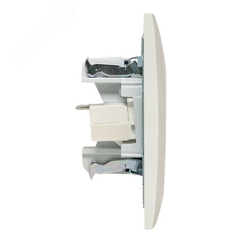 Валенсия розетка RJ-45+RJ11 2-местная белая - фото 5