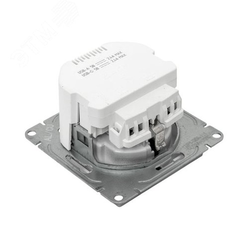 Механизм розетки с USB-A+С - 2шт, 16А, с заземлением, со шторками, алюминий Эпика EKF - фото 9