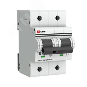 Выключатель автоматический ВА 47-125 2P 80А (D) 15кА PROxima - EKF