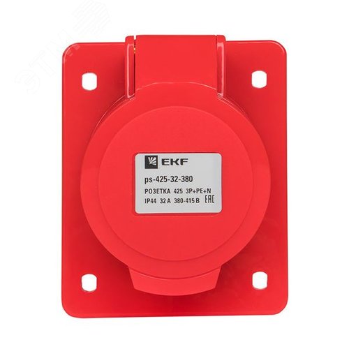 Розетка кабельная 32А 3Р+N+Е IP44 скрытая 380В 425 - фото 2