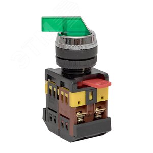 Переключатель ANLC-22 3 полюса зеленый с подсветкой 220В (psw-anlc-3p-g-220)