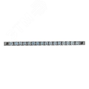 Шина PEN ноль-земля (6x9мм) 16 отв. цинк крепеж покраям 2