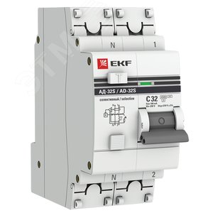 Автомат дифференциальный АД-32 (селективный) 1P+N 32А/100мА PROxima - EKF