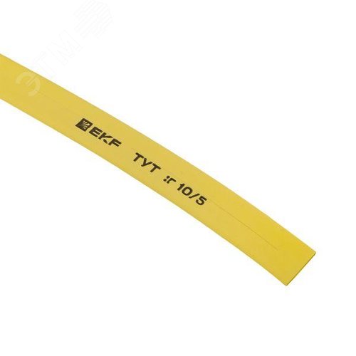 Трубка термоусаживаемая ТУТ нг 10/5 желтая рулон PROxima 5