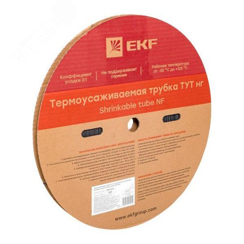 Трубка термоусаживаемая ТУТ нг 2/1 черная рулон PROxima - фото 2