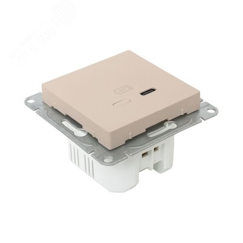 Механизм розетки USB-С  быстрая  кремовый Эпика EKF - фото 8