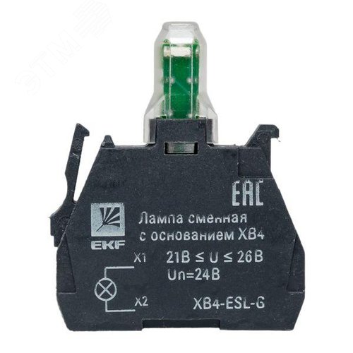 Лампа сменная c основанием XB4 зеленая 24В PROxima 2