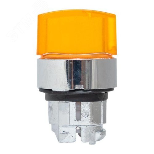 Механизм переключателя исполнительный XB4 желтый на 3 положения возвратный без фиксации с подсветкой с короткой ручкой PROxima 5