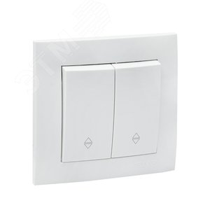 Валенсия выключатель 2-кл. 10А белый проходной 2