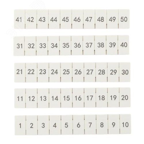 Маркировка для клемм 4 UT 1-50 - фото 2