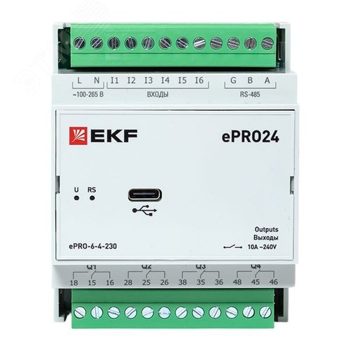 Модуль расширения ePRO24 удаленного управления 6вх\4вых 230В EKF PROxima - фото 4