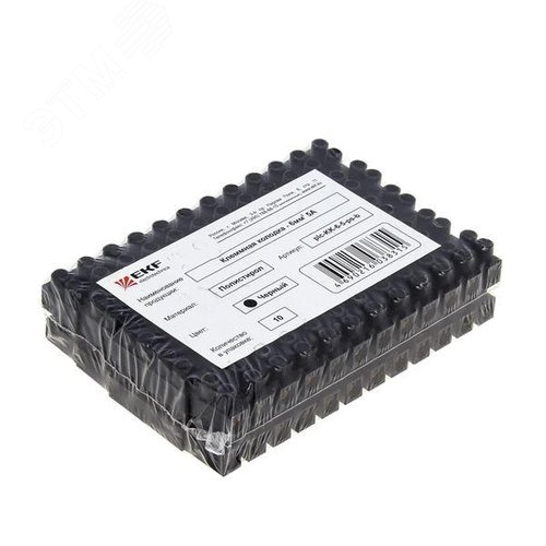 Колодка клеммная 35мм 80А полистирол черная PROxima (10шт) (plc-KK-35-80-ps-b) - фото 2