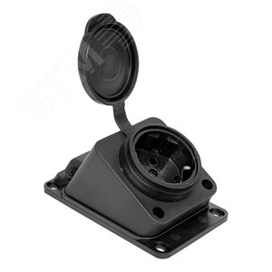 Розетка настенная с защитной крышкой каучуковая наклонная 230В 2P+PE 16A IP44 EKF PROxima (RPS-019-16-230-44) - фото 3
