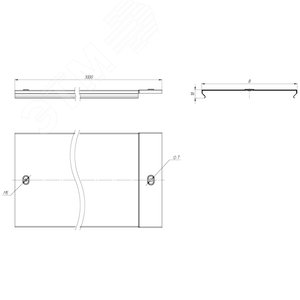 Крышка на металлический лоток основание 150 мм (24м) L3000 2