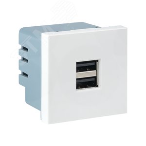 Розетка USB, сила тока 2.1 А (2 гнезда) без индикатора - EKF