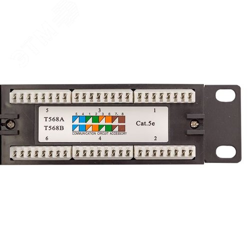 Патч-панель TERACOM 19' Cat.5E 1U неэкранированная UTP 24 порта RJ-45 110 IDC | TRC-PPNL-5EUTP-1U24 | EKF - фото 5