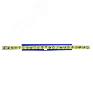 Шина нулевая N 63.22 изолятор на DIN-рейку (латунь) 3