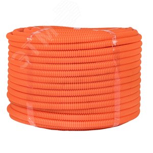 Труба гофрированная ПНД с зондом оранжевая d20мм(100м) Plast PROxima