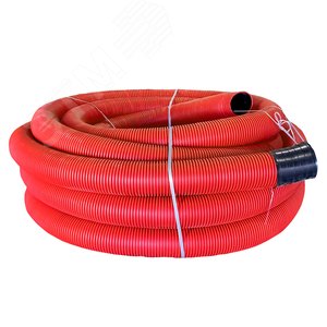 Труба гофрированная двустенная ПНД d 160 с зондом (50 м) красная PROxima
