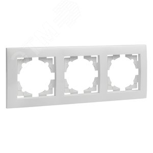 Валенсия рамка 3-местная белая