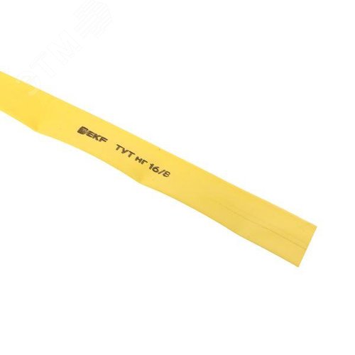 Трубка термоусаживаемая ТУТ нг 16/8 желтая рулон PROxima 5