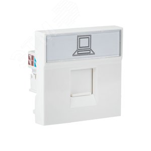 Розетка RJ45, категории 5e (ширина 2 модуля)