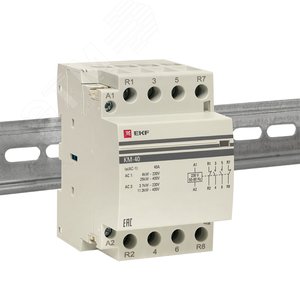Контактор модульный КМ 40А 2NО+2NC (3 мод.) PROxima - фото 3