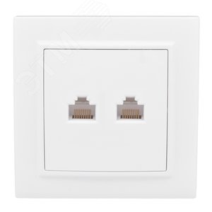 Розетка Минск RJ-45+Phone СП белая