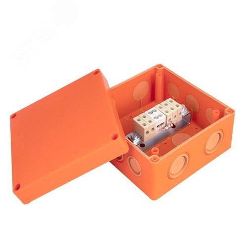 Коробка распаячная огнестойкая (126х126х74) 5 кк/1,5-6мм/12 мв IP66 PROxima 3