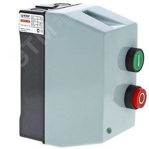 Пускатель магнитный ПМЛ-1230-9А-230В с тепловым реле 7-10А в корпусе IP65, с кнопками Пуск/Стоп, с индикацией 2