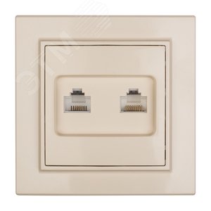 Розетка RJ-45+Phone СП бежевый Минск - EKF