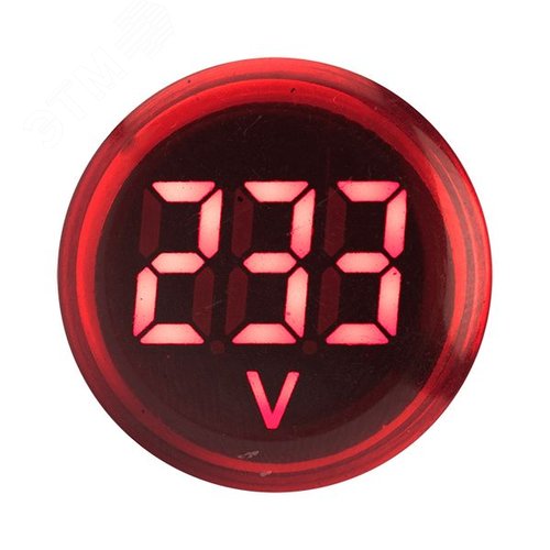 Индикатор значения напряжения красный ED16-22VD PROxima - фото 2