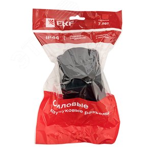 Розетка настенная с защитной крышкой каучуковая наклонная 380В 3P+PE 32A IP44 EKF PROxima (RPS-023-32-380-44) - фото 3