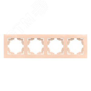 Валенсия рамка 4-местная кремовая 2