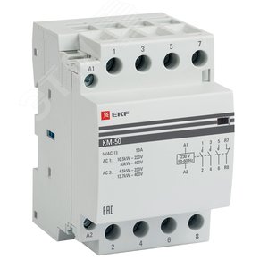 Контактор модульный 50А 3п 3NО+NC - EKF