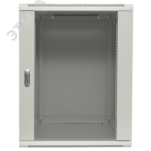 Шкаф настенный 19' TERACOM PRO 12U 600х600 мм дверь стеклянная с замком-ручкой серый - EKF