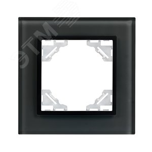Минск Рамка 1-местная стеклянная черная EKF Basic (ERM-G-401-70) - EKF