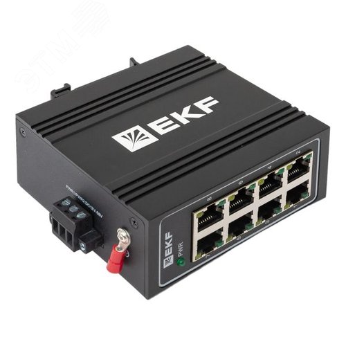 Коммутатор промышленный неуправляемый U-8T, 8 портов 10/100Base-T(X) RJ45, монтаж на динрейку TSX EKF - фото 7