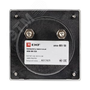 Амперметр аналоговый на панель 80х80 круглый вырез 50А прямое подключение AM-A801 3