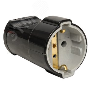 Гнездо штепсельное с/з черное 16А 250 В Proxima - EKF