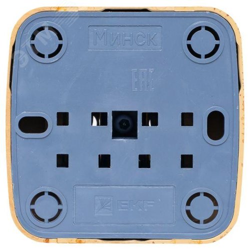 Розетка 1-местная ОП Минск 10А без заземления светлое дерево 4