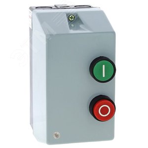 Пускатель магнитный ПМЛ-1230-9А-230В с тепловым реле 7-10А в корпусе IP65, с кнопками Пуск/Стоп, с индикацией