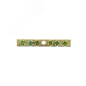 Шина нулевая PE 63.06 латунь 2