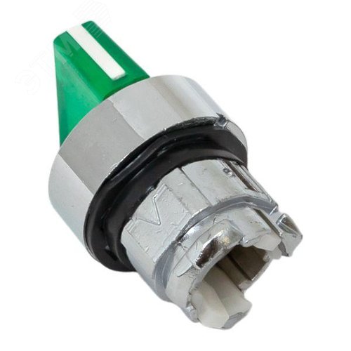 Механизм переключателя исполнительный XB4 зеленый на 2 положения возвратный без фиксации с подсветкой с короткой ручкой PROxima 8