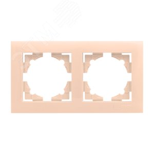 Валенсия рамка 2-местная кремовая 2