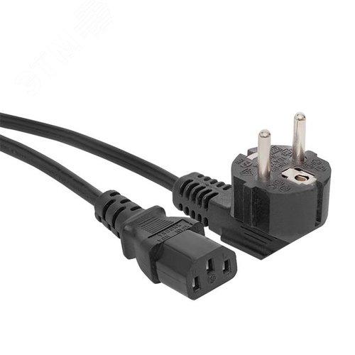 Кабель питания TERACOM для PDU IEC 60320 C13 - CEE 7/7 (Schuko) сечение 3x1.5мм2 250В 10A длина 2.0 метра - фото 2