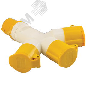 Розетка трехлучевая 1013-4h 2Р+РЕ 16А 110В IP44 (ps-1013-4h-16-110)